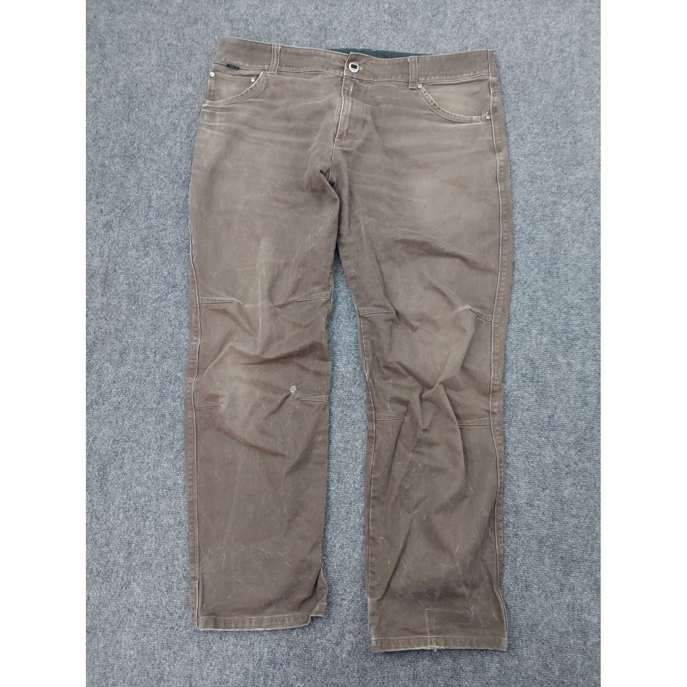 Kuhl Rydr Jeans Mens 40x32 Brown Outdoor Canvas Articulate Knee Patina Dye